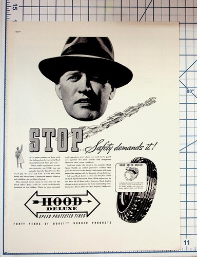 Vintage 1940s hood tires - hood,