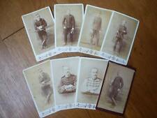 Lot 8 photos de studio officiers français de Cavalerie vers 1880
