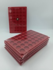LOT 50 BOX - PLATEAUX DE RANGEMENT EN FEUTRINE POUR PIECES 40 CASES RONDES