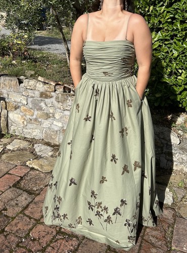 Women green floral maxi - women's,