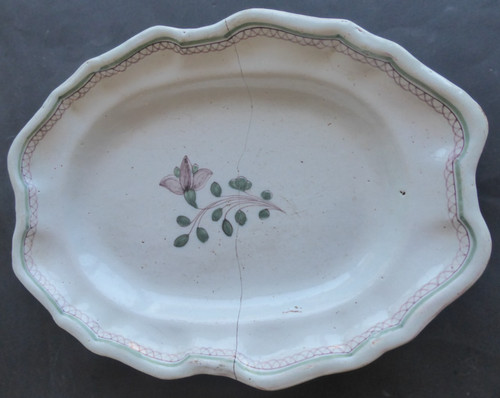 Grand plat faïence - plat, en