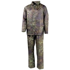 MFH 2 Pièces Combinaison De Pluie Pantalons Veste Militaire Pêche Flecktarn Camo