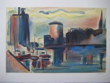 MARZELLE JEAN LITHOGRAPHIE SIGNÉ CRAYON NUM250 HANDSIGNED LITHOGRAPH LA ROCHELLE