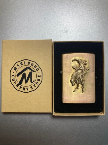 Brass marlboro zippo - brass, cigarette