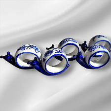 Lot of 5 Vintage Hand Painted Pretty Porcelain Snail Napkin Holders from Rhodes