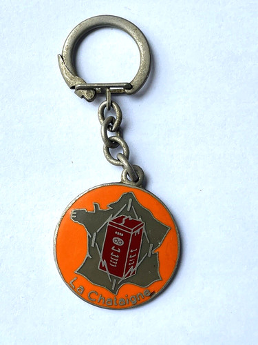 Ancien porte clé émaillé - porte,