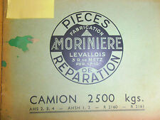 catalogue - manuel - pièces détachées Berliet ? camionnette 2500 KG ( réf 11 )