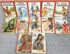 Lot 12 livres  Collection Rouge et Or  Dauphine Spirale Livre Vintage Ancien 