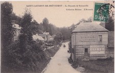 Saint-Laurent-de-Brévedent la descente de Gainneville Buisson CPA 1909