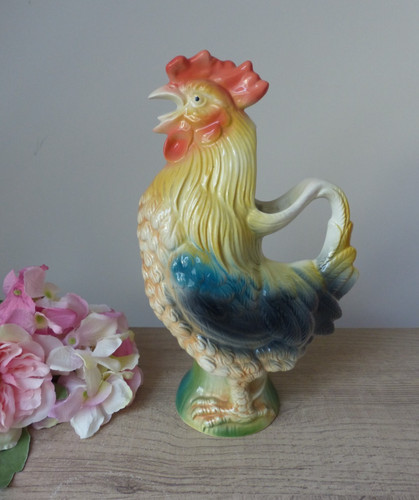 Pichet barbotine coq - en,