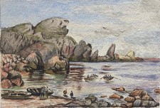 Italie aquarelle 1888 - , côte