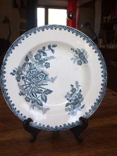 Assiette creuse ancienne terre