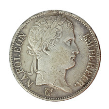 Monnaie France 5 Francs Napoléon Ier Argent 1813 La Rochelle (H) P15045