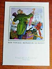 Menu Paquebot LIBERTE 05 10 1961 BON VOYAGE MONSIEUR DUMOLET DESSIN MERCIER 