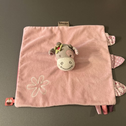 Doudou plat carré vache - plat,