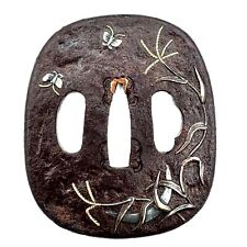 Tsuba 鐔 Design papillon et