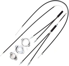 BMX Gyro Mountain Bike Brake Cables Front + Arrière Upper + Lower Spinner Rot...