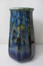 Vieux Art Céramique Faïence Vase Avec Glaçure Et Marque de Fond Kunstkeramik