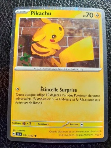 Carte pokemon pikachu 051 - pokemon, 051/162