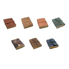 Cahier En Cuir Vintage Fait Main 100 Feuilles Papier Antique Carnet De Voyage