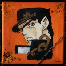Jotaro Kujo painting on canva / JOJOS BIZARRE ADVENTURE Peinture sur toile