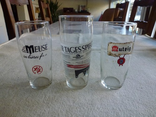 Trois verres biere meuse - trois,