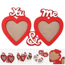  Cadre Photo en bois, moulage à Double cœur, cadre d'affichage de photos