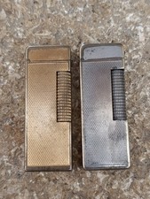 Ancien Lot Briquet Dunhill Métal Doré & Argenté Vintage 149,4 g