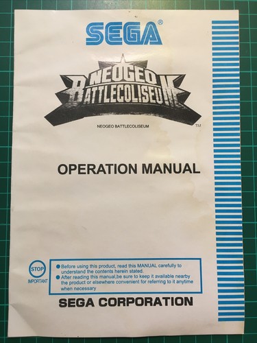 Manual sega neo - manual, geo