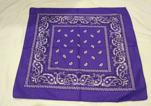 Paisley purple bandanna face - bandanna,