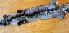 peau de renard argenté origine européenne longueur 150 cm