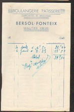 MAUTES (23) BOULANGERIE / PATISSERIE "BERSOL - FONTEIX"