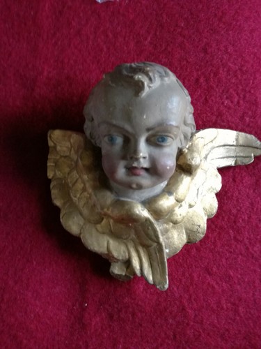 Sculpture tête angelot - tête, d'angelot
