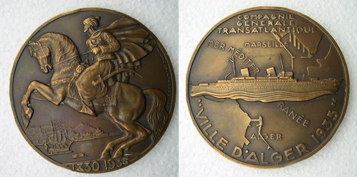 Medaille paquebot ville - medaille,