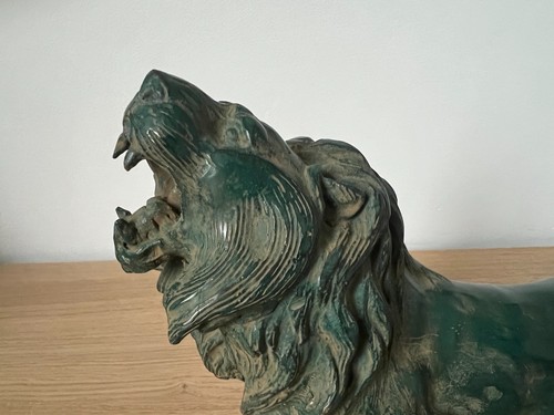 Grande sculpture lion en - grande, de