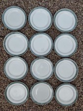 12 assiettes plates faïence