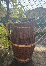 Très beau panier forme Cruche Pichet Porte Parapluie en rotin osier Déco Jardin