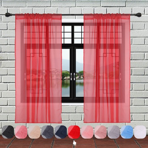 Rideaux voile paire 2 - voile, (2