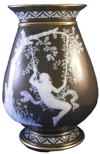 Vase porcelaine pâte sur - vase, en