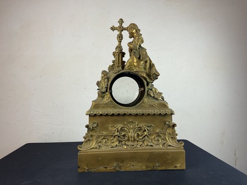 Pendule bronze dore - en,