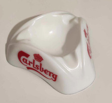 Cendrier Carlsberg ancien en opaline Opalex France vintage