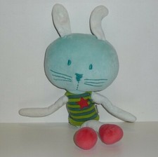 Doudou Chat Du Pareil au même - Dpam- Bleu vert