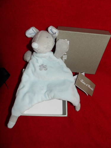 Doudou semi plat souris - souris, grise