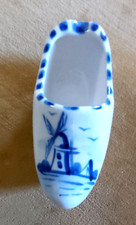 Cendrier SABOT en FAÏENCE de DELFT bleu moulin de Hollande chaussure collection