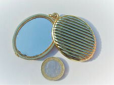 BEAU et GRAND PENDENTIF PORTE PHOTO / MIROIR / ANCIEN 1930/40 en Métal doré