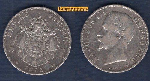 Francs napoléon iii tete - 5,