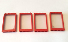 VINTAGE pièces lego lot 4 encadrements rouge  en l état