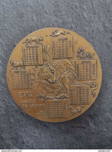 Medaille calendrier 1987 - medaille,