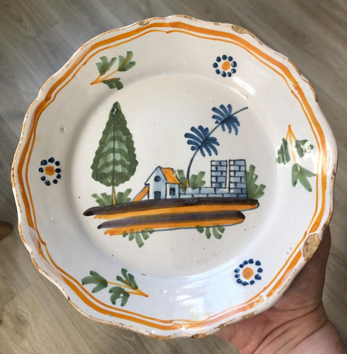 Belle assiette faïence xviii - assiette,