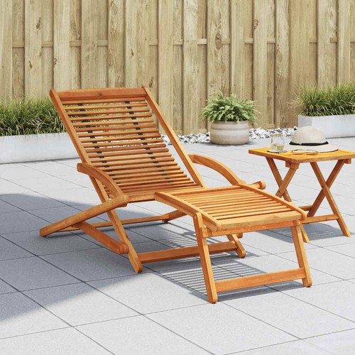 Chaise avec repose pieds - repose-pieds, en